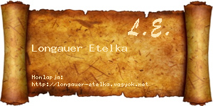 Longauer Etelka névjegykártya